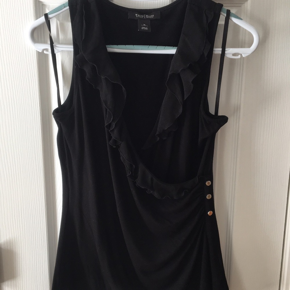 White House Black Market “Wrap Shirt” w/ Ruffles